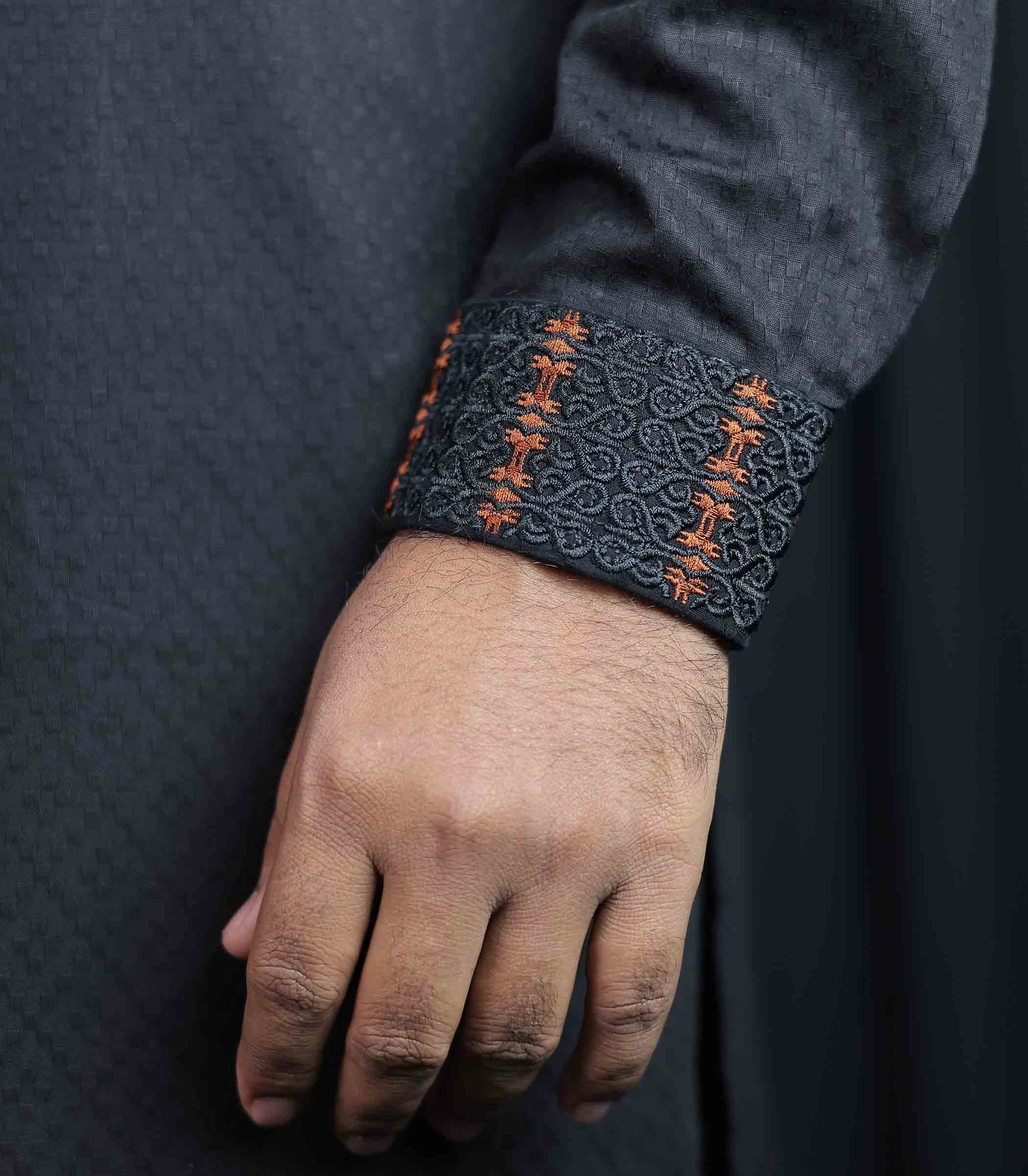 কালো কালার পাঞ্জাবী। কোড: ১৩ - Image 2