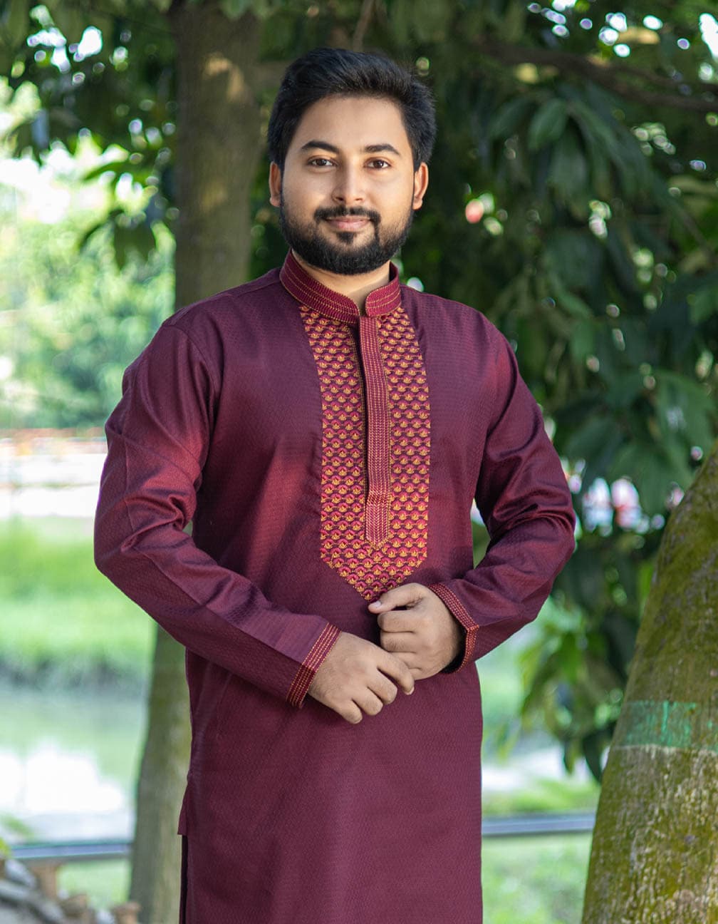 ডার্ক পার্পেল কালার পাঞ্জাবী। Code-325 - Image 2